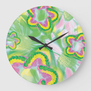 Colored Teeth Model Flower Dentist Wall Clock