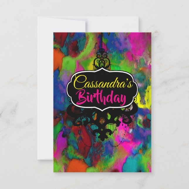 Colored Thoughts (More Options) - RSVP / Invitation (Front)