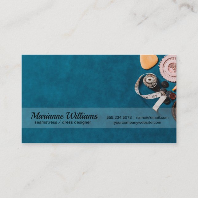 Colored Threading | Seamstress Business Card (Front)