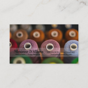 Colored Threading Seamstress Business Card