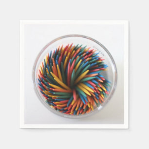 Colored Toothpicks Paper Napkins
