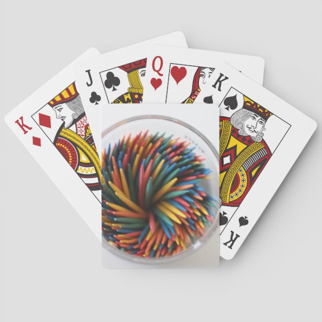 Colored Toothpicks Playing Cards (Back)
