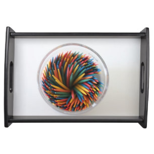 Colored Toothpicks Serving Tray