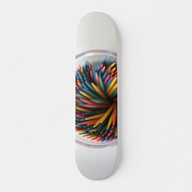 Colored Toothpicks Skateboard Deck (Front)