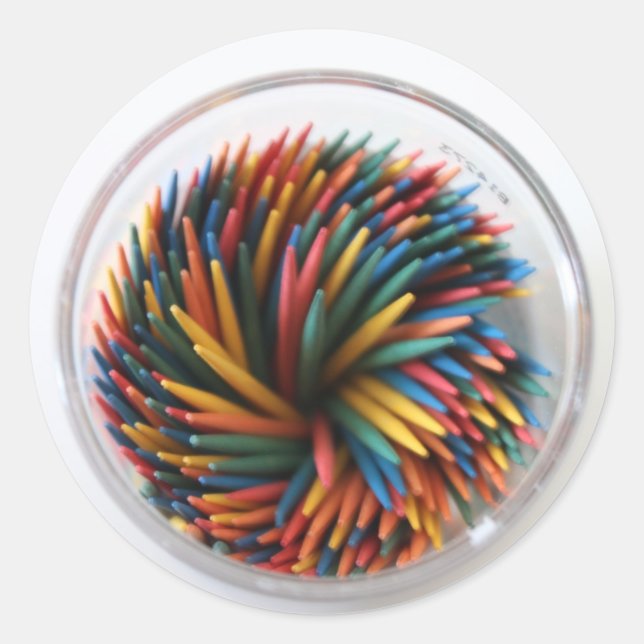 Colored Toothpicks Sticker (Front)