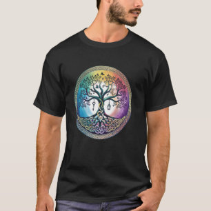 colored tree of life Odin Northman Valhalla Norse T-Shirt