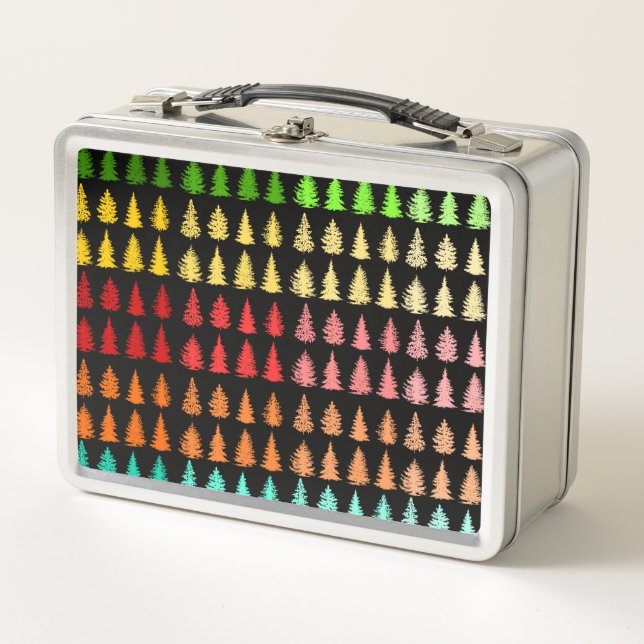 Colored Trees Metal Lunch Box (Front)