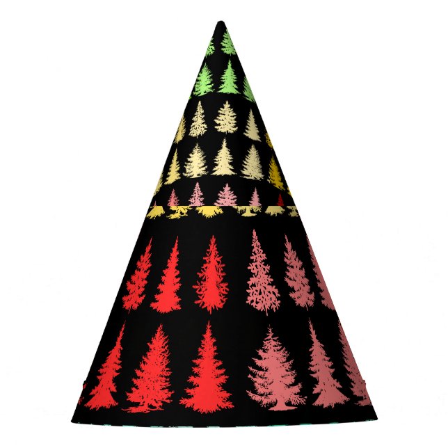 Colored Trees Party Hat (Front)
