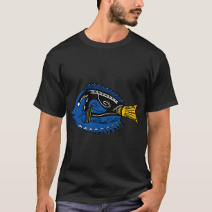 Colored Tribal Blue Tang Fish T-Shirt