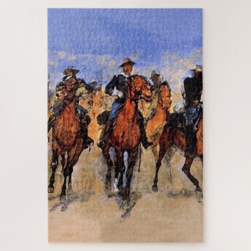 Colored Troops to the Rescue by Frederic Remington Jigsaw Puzzle