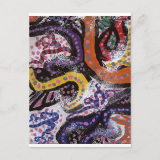 Colored vines 1 postcard