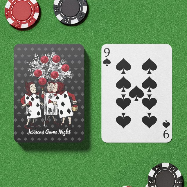 Colored Vintage Illustration Alice Cards (Featuring the loyal card wearing henchmen for the Queen Of Hearts in tribute to Alice in Wonderland )