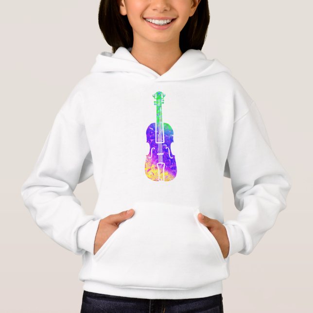 colored violin hoodie (Front)