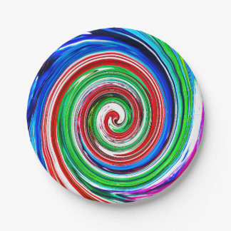 colored vortex paper plates
