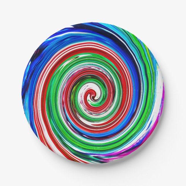 colored vortex paper plates (Front)