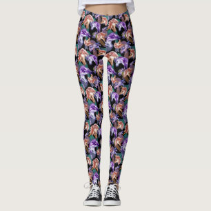 Colored Watercolor Unicorn Women's Leggings