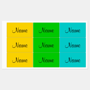 Colored Waterproof Kids' Labels