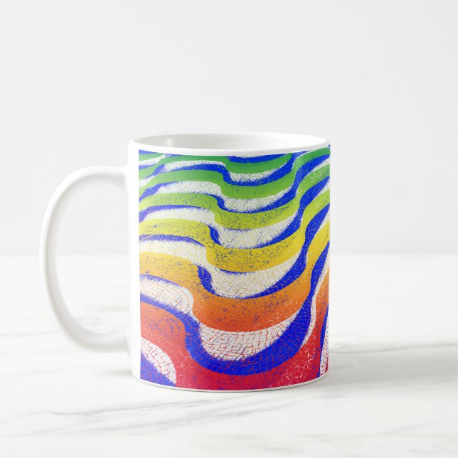 Colored waves coffee mug (Left)