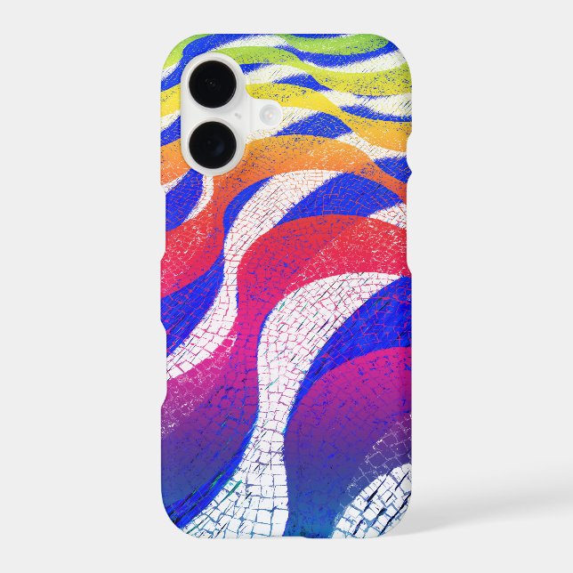 Colored waves iphone case (Back)