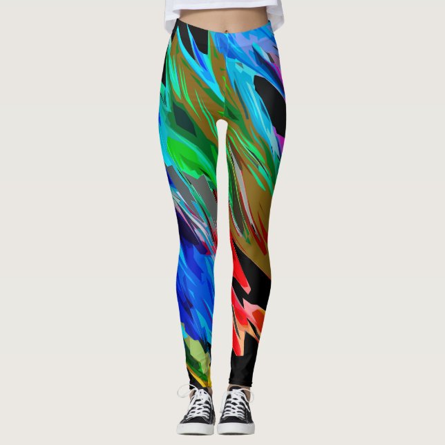 Colored waves leggings (Front)