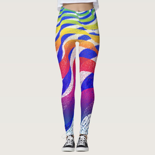 Colored waves leggings (Front)