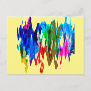 Colored waves postcard