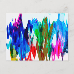 Colored waves postcard