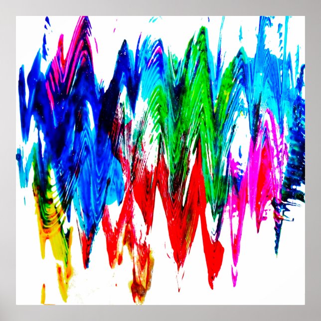 Colored waves poster (Front)