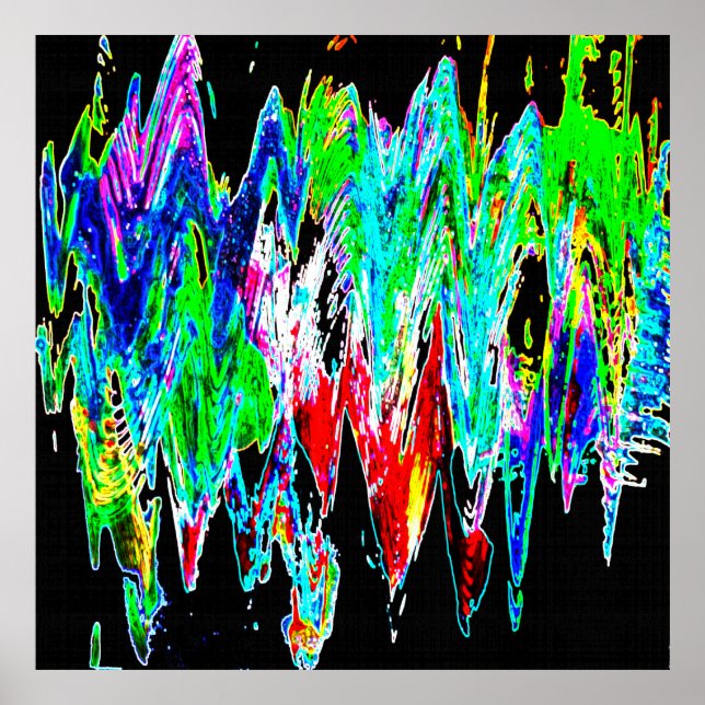 Colored waves poster (Front)