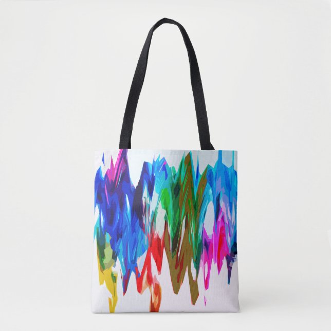 Colored waves tote bag (Front)