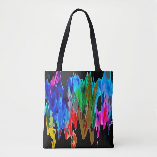 Colored waves tote bag (Front)