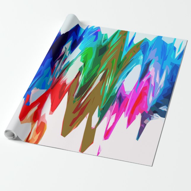 Colored waves wrapping paper (Unrolled)