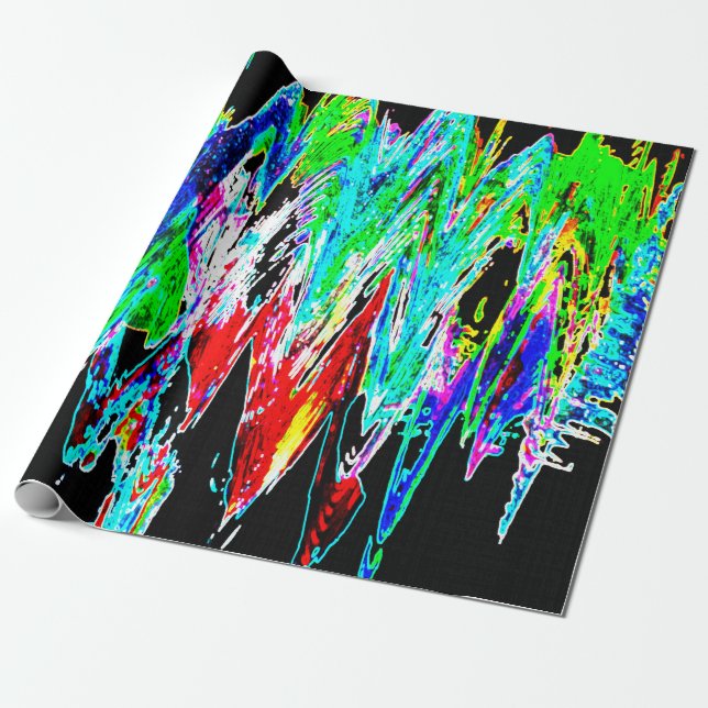 Colored waves wrapping paper (Unrolled)