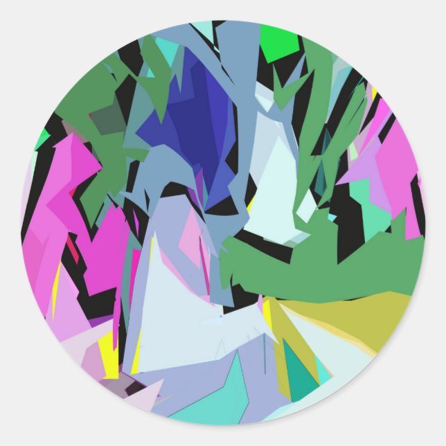 Colored wind classic round sticker (Front)