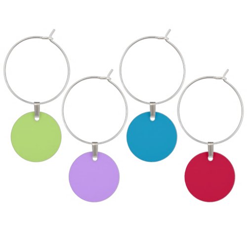 Colored Wine Glass Charm