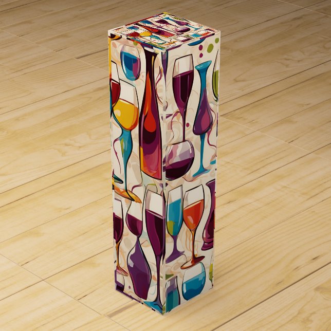 Colored wine glasses box (Front)