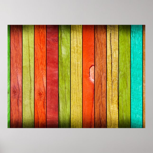 colored wooden texture, 3D illustration3d, abstrac Poster (Front)