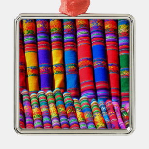 Colored Woven Cloth Metal Ornament