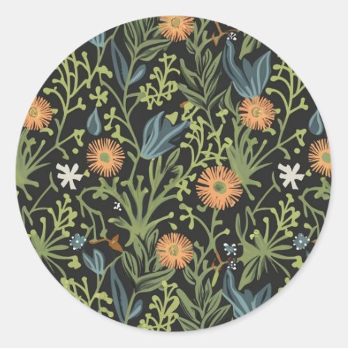 Coloreful flowers wich gives you peace  classic round sticker