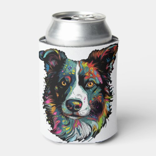 Colorepup Portraits Border Collie cute Art  Can Cooler