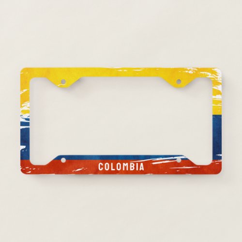 Colores de Colombia License Plate Frame
