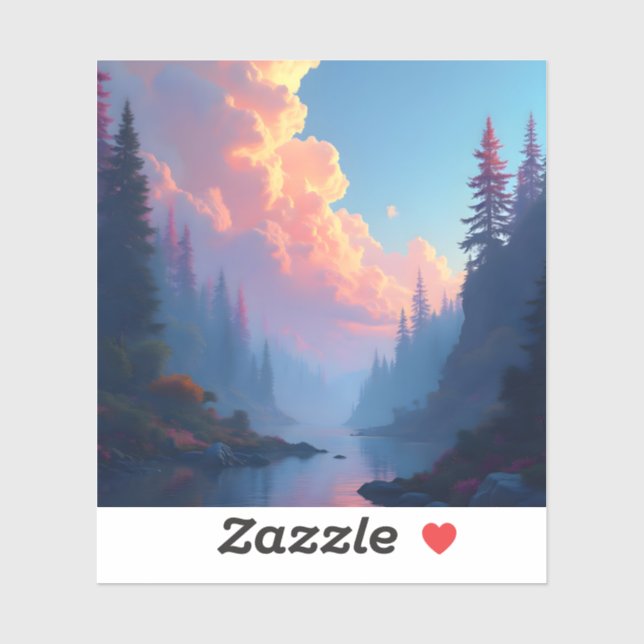 Colorfall Grove - Square Vinyl Sticker (Sheet)