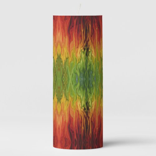 colorflow abstract pillar candle