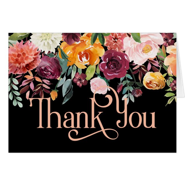 Colorfu Floral Design Customized Thank You (Front Horizontal)