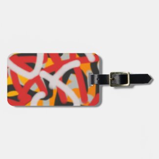 colorful 0748 abstract art luggage tag