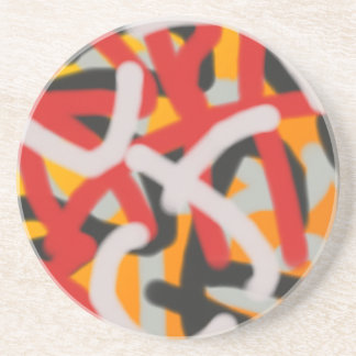 colorful 0748 abstract art sandstone coaster