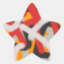 colorful 0748 abstract art star sticker