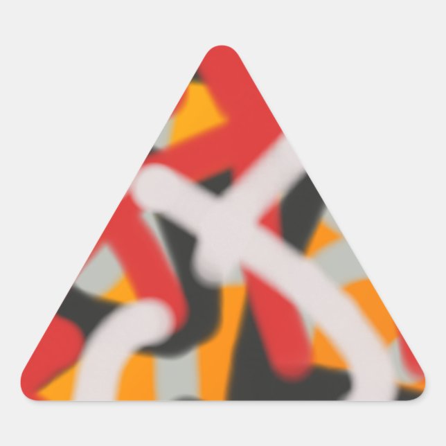 colorful 0748 abstract art triangle sticker (Front)