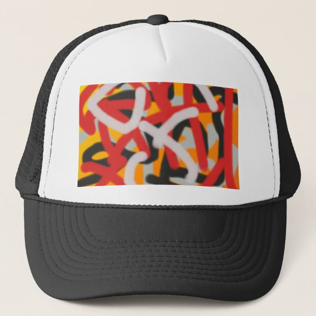 colorful 0748 abstract art trucker hat (Front)