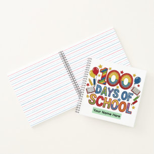 Colorful 100 Days of School Notebook
